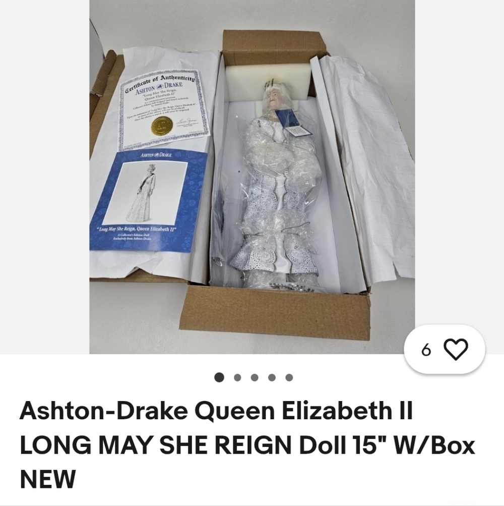 Ashton-Drake Queen Elizabeth II Collector's Doll